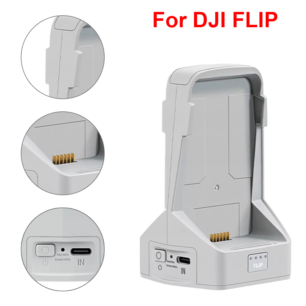 DJI Flip用バッテリー充電器、双方向充電ハブ、縦型バト - Drone Battery Adapter のレビューと価格