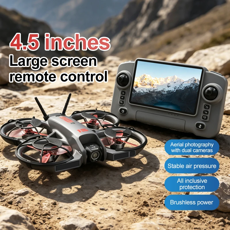 2026年型 新しいM15 FPVドローン。画面付き、ブラシ - Drone Controller Screen のレビューと価格