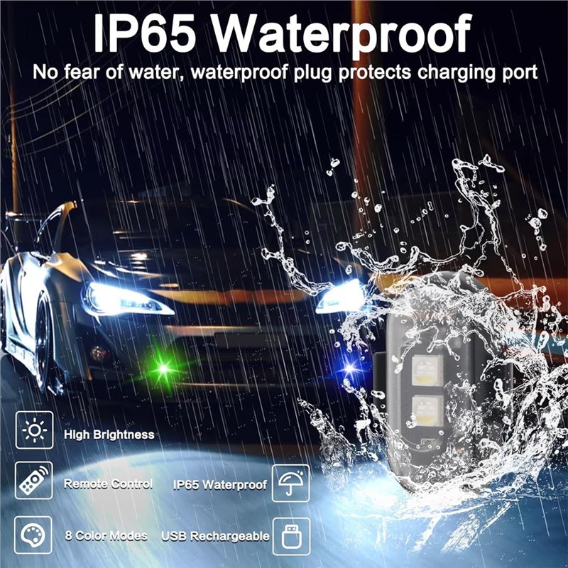 リモコン付き12個ワイヤレス8色LEDストロボライトキット、 - Drone Strobe Light のレビューと価格