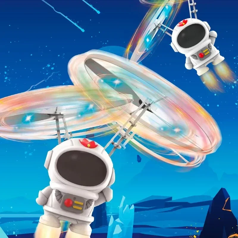 浮遊発光飛行ロボット宇宙飛行士おもちゃ航空機手動ドローンイン - Drone Strobe Light のレビューと価格